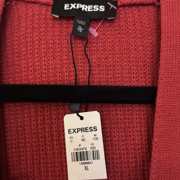 Express Burnt Orange Cardigan - Picture 2 of 3
